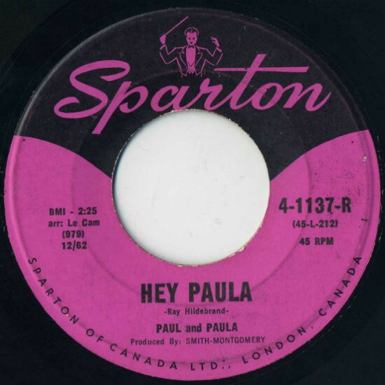 7” Paul &amp; Paula Hey Paula / Bobby Is The One 41137R Sparton /00080