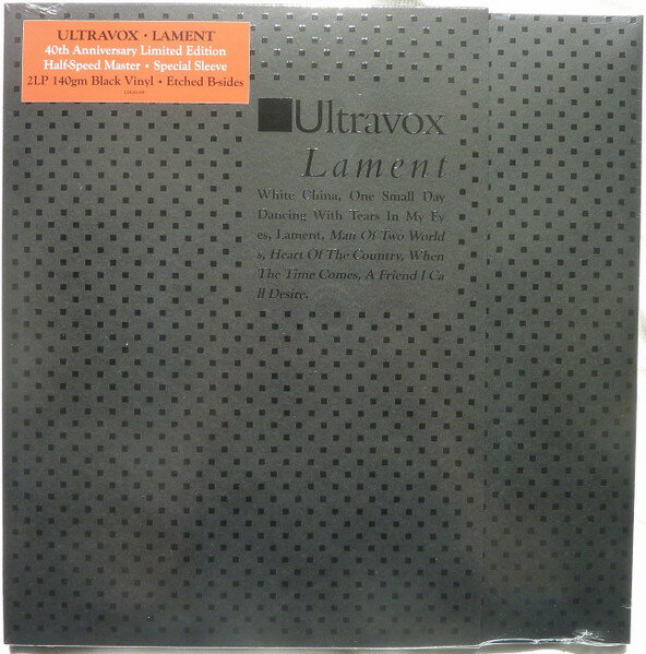 【新品】ワールドワイド2LP Ultravox Lament CDLH1459 Chrysalis Catalogue /00520