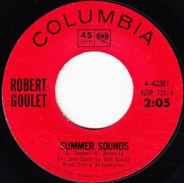 Artist Name: R - 【中古】7” Robert Goulet Summer Sounds / The More I See Of Mimi 443301 Columbia /00080