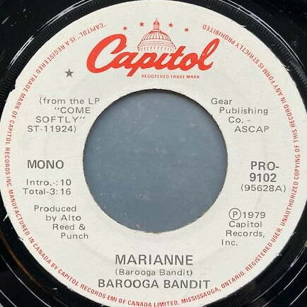 7” Barooga Bandit Marianne PRO9102 Capitol Records /00080