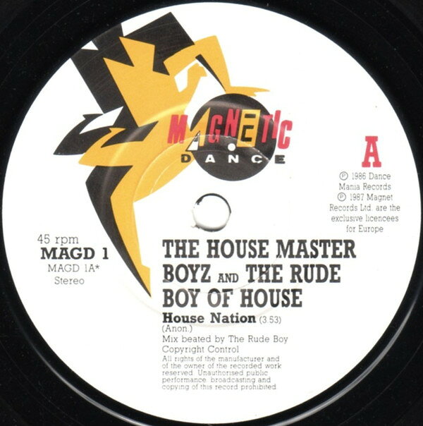 7” Housemaster Boyz &amp; Rude Boy Of House Nation MAGD1 Magnetic Dance /00080