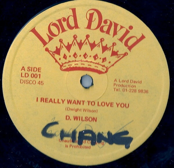 Artist Name: F - 【中古】12” Dwight Wilson I Really Want To Love You LD001 LORD DAVID /00250