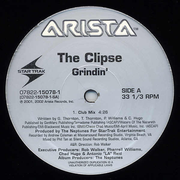 12” Clipse Grindin 07822150781 Arista, Star Trak En /00250