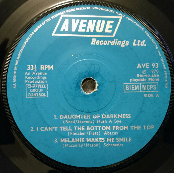 【中古】7” Unknown Artist Daughter Of Darkness AVE93 Avenue /00080