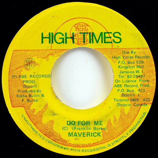 艺人名: L - 【中古】7” Maverick (58) Do For Me NONE High Times /00080