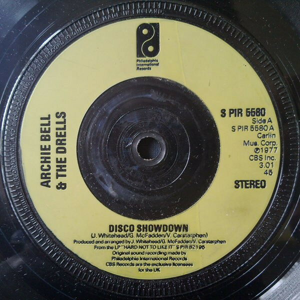 【中古】7” Archie Bell &amp; The Drells Disco Showdown SPIR5580 Philadelphia Interna /00080