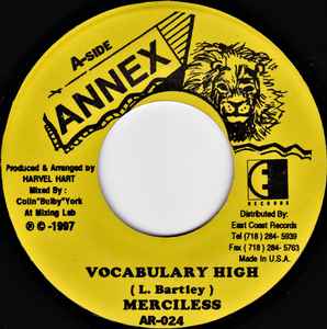 ジャマイカ7” Merciless, Sly Dunbar Vocabulary High NONE Annex /00080