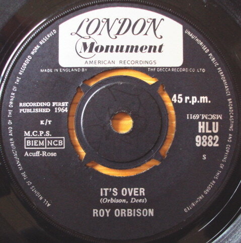 ・アーティスト Roy Orbison ・タイトル It's Over ・レーベル・型番 London Records, London American Recordings, London Monument HLU9882 ・フォーマット...