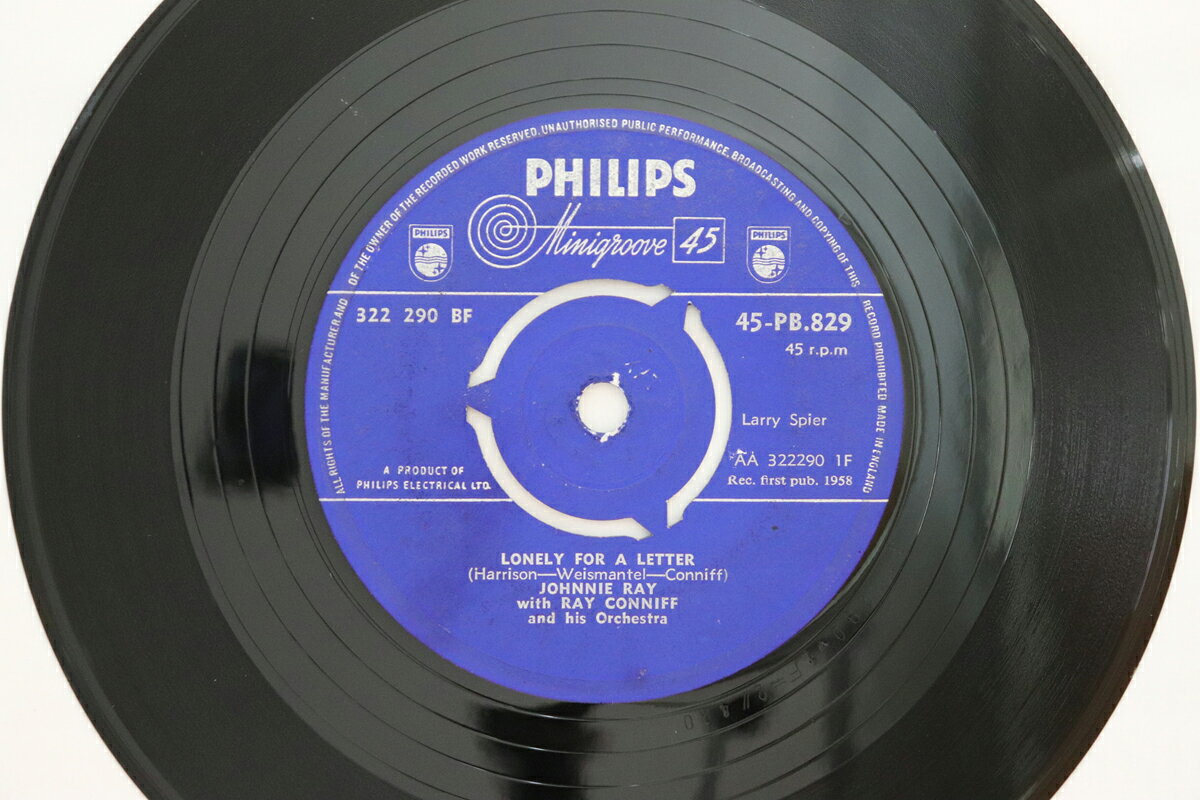 英7” Johnnie Ray, Ray Conniff &amp; His Lonely For A Letter 45PB829 Philips /00080