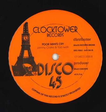 【中古】米12” Tyrone Evans , Johnny Clarke , Reggae Medley Songs / Poor Mans Cry CTDISCO2000 Clocktower Records /00250