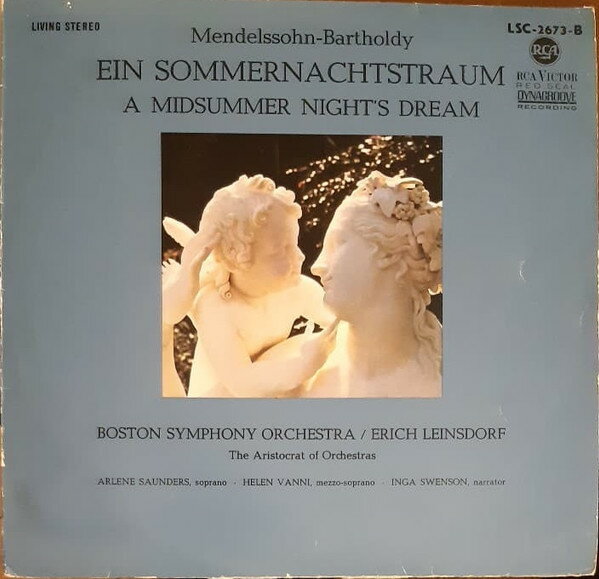 【中古】LP Felix Mendelssohn-Bartholdy Ein Sommernachtstraum / A Midsummer Nights Dream LSC2673B RCA Victor Red Seal /00260
