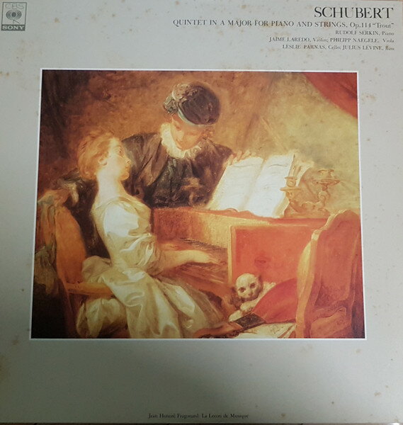【中古】LP Rudolf Serkin / Jaime Laredo / Schubert Quintet In A Major For Piano And Strings, FCCA548 CBS/SONY /00260