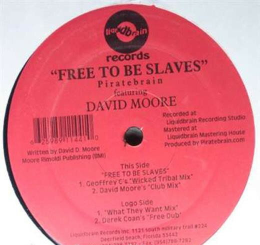 【中古】米12” Piratebrain, David Moore Free To Be Slaves PBVOL7 Liquidbrain Records, /00250