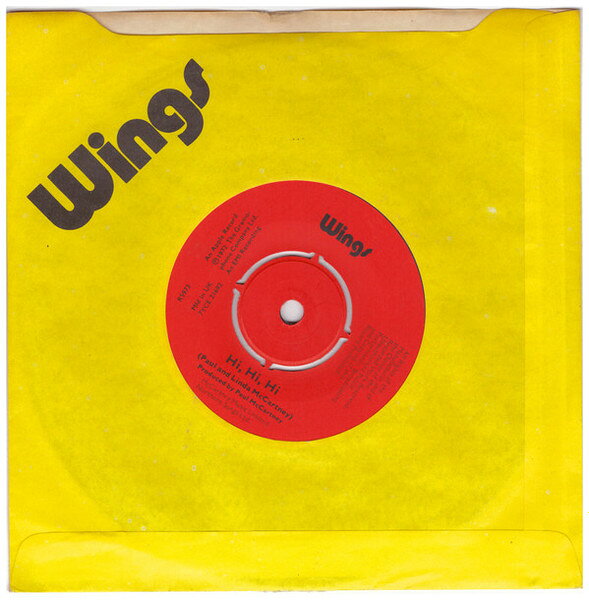 Other - 【中古】英7” Wings Hi, Hi, Hi / C Moon R5973 Apple Records /00080