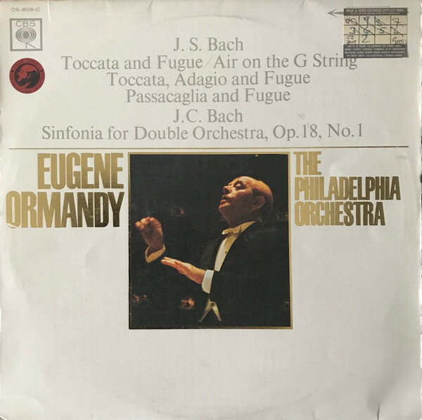 【中古】LP ユージン・オーマンディ, フィラ バッハ名演集 OS809C CBS /00260