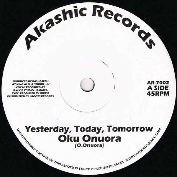 【中古】米7” Oku Onuora Yesterday, Today, Tomorrow AR7002 Akashic Records /00080