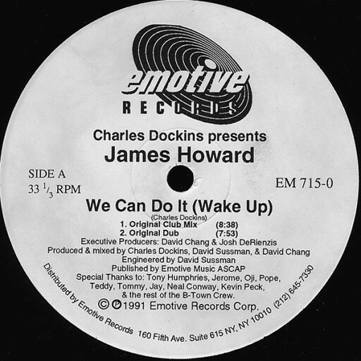 【中古】米12” Charles Dockins, James Howard We Can Do It (Wake Up) EM7150 Emotive Records /00250 【中古】米12” Charles Dockins, James Howard We Can Do It (Wake Up) EM7150 Emotive Records /00250