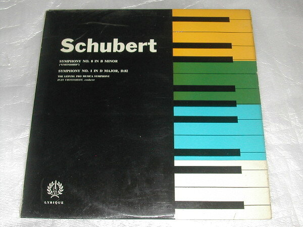【中古】LP Ivan Vrotoshoff Conducting The Symphony No. 8 In B Minor (”Unfinished”) HPG1027 Lyrique /00260