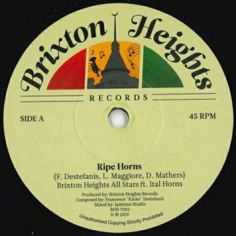 【新品】英7” Brixton Heights All Stars, Ita Ripe Horns / Hard Bud BHR7002 Brixton Heights /00048 【新品】英7” Brixton Heights All Stars, Ita Ripe Horns / Hard Bud BHR7002 Brixton Heights /00048