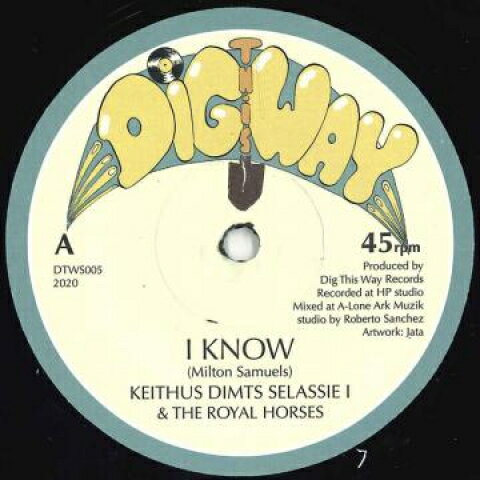 ・アーティスト Keithus Dimts Selassie, Royal Horses ・タイトル I Know / I Dub ・レーベル・型番 Dig This Way DTWS005 ・フォーマット 7" ・コンディション(盤) 新...