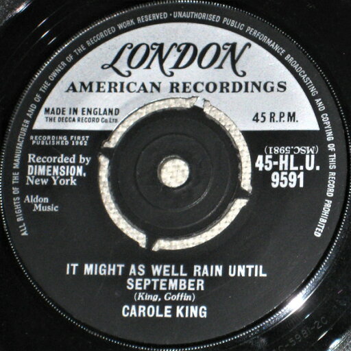【中古】英7” Carole King It Might As Well Rain Until September 45HLU9591 London Records, Lond /00080 【中古】英7” Carole King It Might As Well Rain Until September 45HLU9591 London Records, Lond /00080