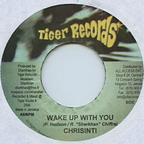 【新品】ジャマイカ7” Chrisinti / Zeno Wake Up With You / Too Late Tiger Records /00048