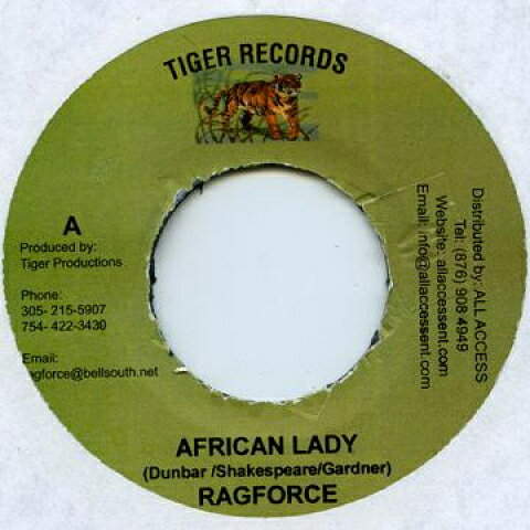 【新品】ジャマイカ7” Ragaforce African Lady / Pretty Lady Tiger Records /00048