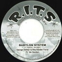 【新品】英7” George Dekker, Rits Riddim For Babylon System / Version MBX161 Room In The Sky /00048