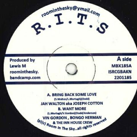 【新品】英7” Joseph Cotton / Vin Gordon, Bo Bring Back Some Love / Want More MBX185 Room In The ..