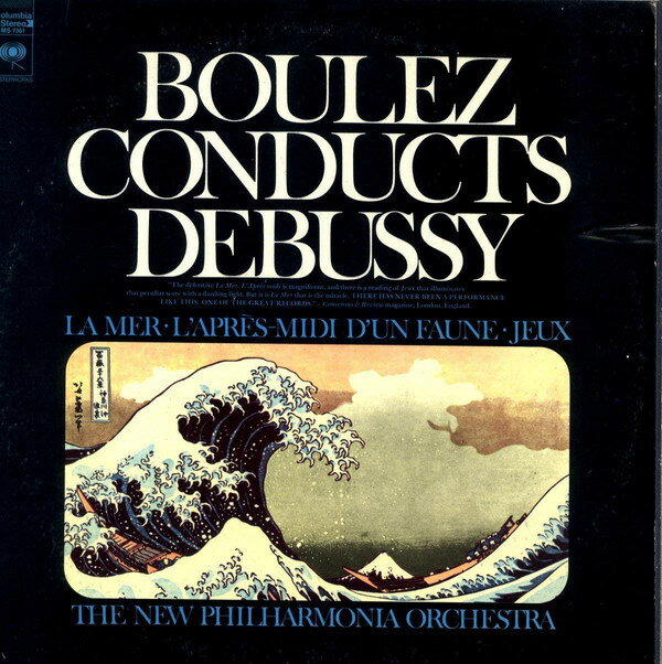 【中古】LP Pierre Boulez La Mer - LApr?s Midi Dun Faune Jeux SOCL1047 CBS/SONY Japan /00260