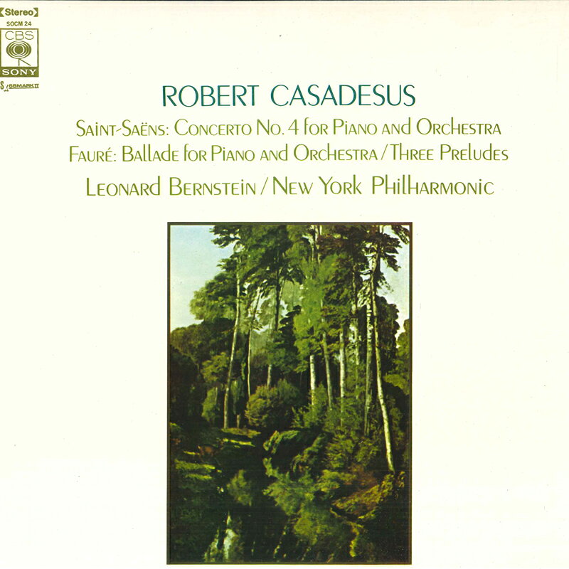 【中古】LP Saint-saens, Faure, Casadesus, Concerto No.4 For Piano And Orchestra / Ballade For SOCM24 CBS/SONY /00260