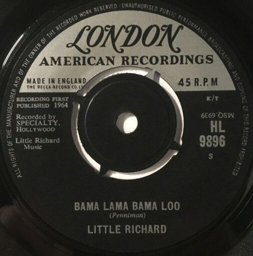 【中古】英7” Little Richard Bama Lama Bama Loo / Annies Back HL9896 London Records, Lond /00080 【中古】英7” Little Richard Bama Lama Bama Loo / Annies Back HL9896 London Records, Lond /00080