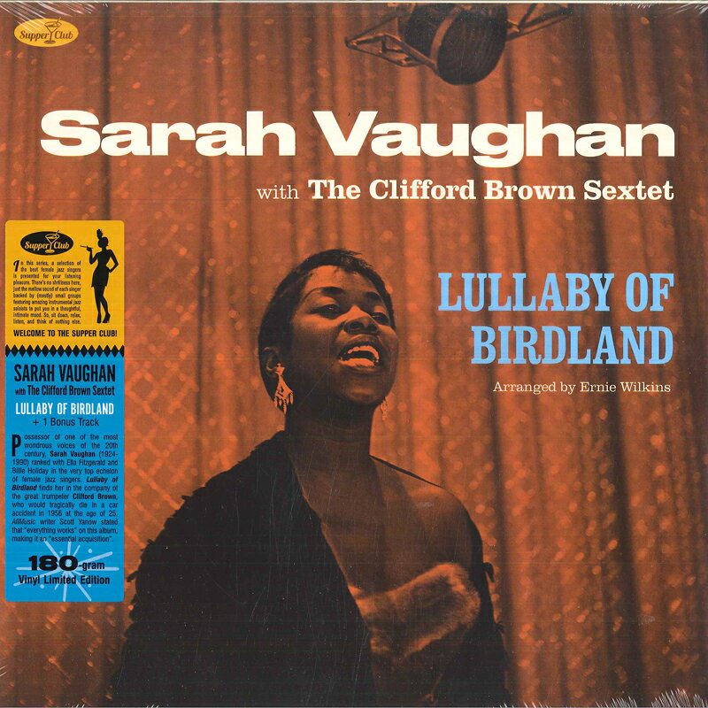 【新品】LP Sarah Vaughan, Clifford Brown Lullaby Of Birdland 016SP Supper Club 未開封 /00260