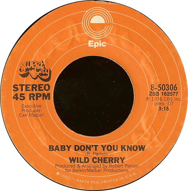 Artist Name: A - 【中古】米7” Wild Cherry Baby Dont You Know 850306 Epic, Sweet City /00080