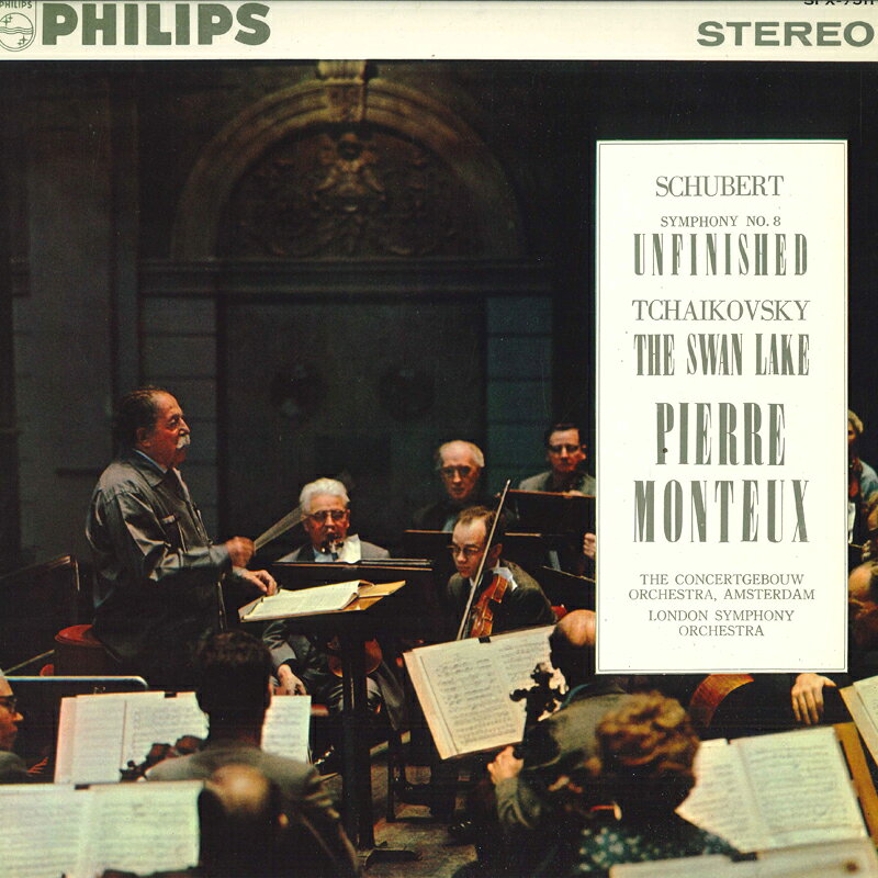【中古】LP Pierre Monteux, The Concertgeb Schubert Symphony No.8 Unfinished / Tchaikovsky The SFX7511 PHILIPS /00400