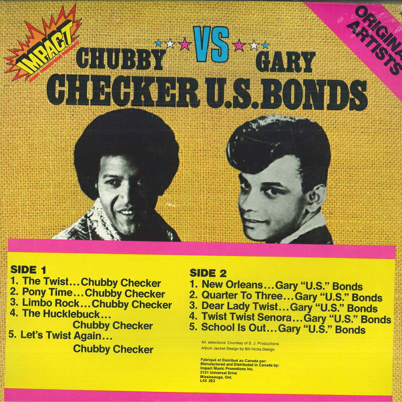 ・アーティスト Chubby Checker, Gary U.S. Bonds ・タイトル Chubby Checker Vs Gary U.S. Bonds ・レーベル・型番 Impact Music Promotions, Impact BC221 ・フォーマット LP ・コンディション(盤) 新品 (M) ・コンディション(ジャケット) ・コンディション(帯) オビなし ・特記事項 サンプル画像です。実際の商品の画像ではありません 商品写真はバーコード/カタログ番号に対応したサンプル画像ですので、お送りする商品の画像ではありません。帯やライナーなどの付属品は、特記事項に記載されている場合のみ含まれます。プロモやカラーレコードなどの仕様についても、該当する場合のみ特記事項に記載しています。 【ご購入前に必ずご確認ください】 ・本店サイト(www.recordcity.jp)とは価格、送料が違います ・本店サイト、その他支店のオーダーとは同梱発送できません ・注文確定後に別の注文を頂いた場合、注文同士の同梱は致しかねます。 ・別倉庫から発送しているため、店頭受け渡しは対応しておりません ・一部商品は他の通販サイトでも販売しているため、ご注文のタイミングによっては商品のご用意ができない場合がございます。 ・土日祝日はお休みです 金曜・祝前日9時以降のご連絡またはご入金は、返答または発送が週明け・祝日明けに順次対応となります。 ・ご購入後のキャンセル不可 ご購入後のキャンセルはいかなる理由においてもお受けできません。ご了承の上、ご購入くださいませ。 ・日本郵便(ゆうパック/ゆうメール)によるお届けになります。 ・中古品であることをご理解ください 当ストアでは中古商品を主に販売しております。中古品であることをご理解の上ご購入ください。また、一部商品はRecordCityオンラインストアで試聴可能です。 ・返品について お客様のご都合による返品は一切承っておりません。 表記の内容と実際の商品に相違がある場合、また針飛び等で返品・返金をご希望される場合は、商品の到着後1週間以内にご連絡ください。商品の返送をこちらで確認後、キャンセル・返金を行います。 コンディションVG以下の商品は返品できません。プレイに影響のない表面のこすれ傷、プレス起因のノイズ盤は返品の対象外です。 【コンディション表記】 ・ほぼ新品(M-)(Like New) 完全な新品。未使用。当店ではほぼ使用しません ・非常に良い(EX)(Excellent) 中古盤として美品な状態。わずかな経年を感じるものの傷みを感じさせない、当店基準で最高の状態 ・良い(VG+)(Very Good Plus) 丁寧に扱われた中古品で、軽い使用感がみられる。 ・可(VG)(Acceptable) 使い込まれた中古品で、「良い」よりもさらに使用感がみられる。 ・悪い(VG-)(Bad) 状態が悪いアイテム。使用の保障はなく、再生不可、針飛び、目立つノイズがあるかもしれない。状態によるクレーム不可。返品不可。 ・非常に悪い(G)(Very Bad) 「悪い」よりさらに状態が悪いアイテム。使用の保障はなく、再生不可、針飛び、目立つノイズがあるかもしれない。状態によるクレーム不可。返品不可。 ・ジャンク(Fair)(Junk/Fair) 割れている、反っている、水ダメージがある、カビ、ジャケットが分離している、ひどい書き込み、ひどい擦れなど最低の状態。使用の保障はなく、再生不可、針飛び、目立つノイズがあるかもしれない。状態によるクレーム不可。返品不可。 ・ジャンク(Poor)(Junk/Poor) 割れている、反っている、水ダメージがある、カビ、ジャケットが分離している、ひどい書き込み、ひどい擦れなど最低の状態。使用の保障はなく、再生不可、針飛び、目立つノイズがあるかもしれない。状態によるクレーム不可。返品不可。