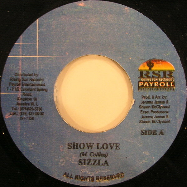 【中古】7” Sizzla Show Love NONE Rising Sun Records /00080