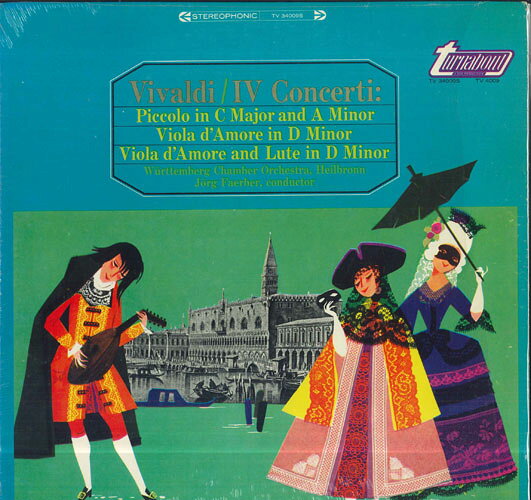 【中古】LP イェルク・フェルバー, ハイルブ ヴィヴァルディ4つの協奏曲 TV34009S TURNABOUT /00260
