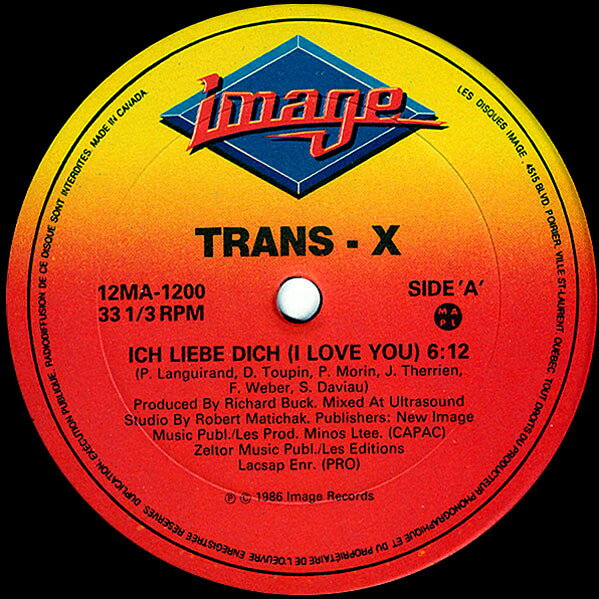 Artist Name: R - 【中古】12” Trans-x Ich Liebe Dich (I Love You) 12MA1200 IMAGE /00250