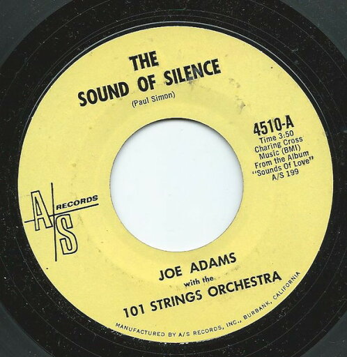 【中古】米7" Joe Adams With The 101 Strings The Sound Of Silence / Acapulco Affair 4510 A/S Records /00080 【中古】米7" Joe Adams With The 101 Strings The Sound Of Silence / Acapulco Affair 4510 A/S Records /00080