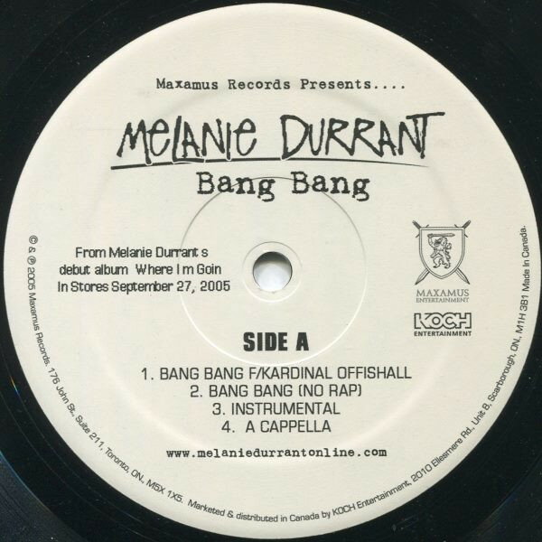 【中古】加12" Melanie Durrant Bang Bang MXMCD9914 Maxamus Records, KOCH Entertainment /00250