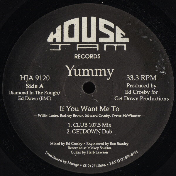 š12 Yummy If You Want Me To Stay HJA9120 HOUSE JAM RECORDS /00250