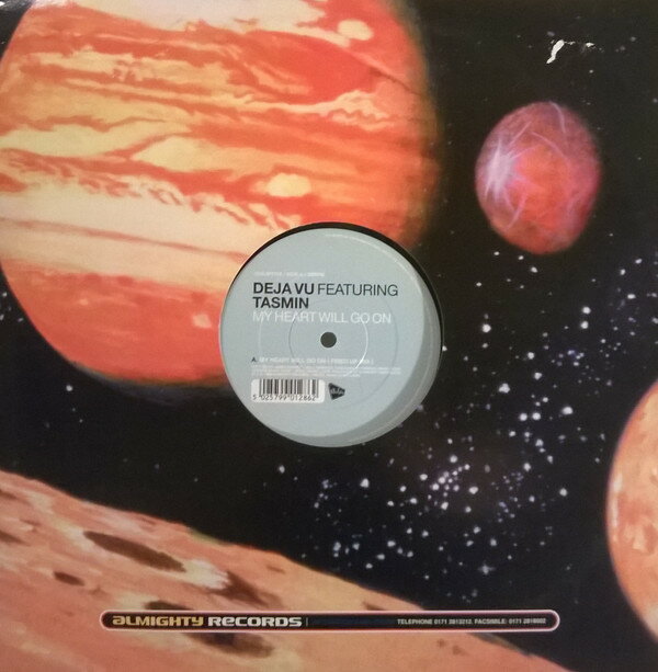 【中古】英12” Deja Vu, Tasmin My Heart Will Go On 12ALMY118 Almighty Records /00250