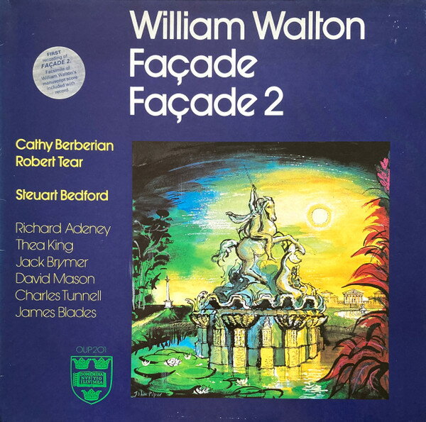 【中古】英LP Sir William Walton, Cathy Berb Facade / Facade 2 OUP201 Oxford University Pr /00400
