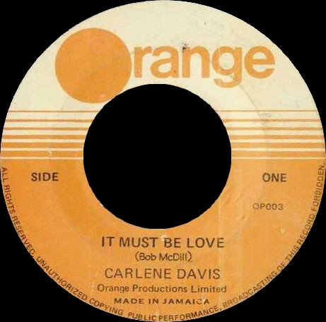 【中古】7” Carlene Davis It Must Be Love OP003 Orange /00080