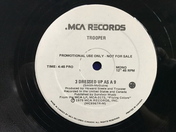 Artist Name: K - 【中古】12” Trooper 3 Dressed Up As A 9 MCA41115PROMO MCA Records プロモ /00250