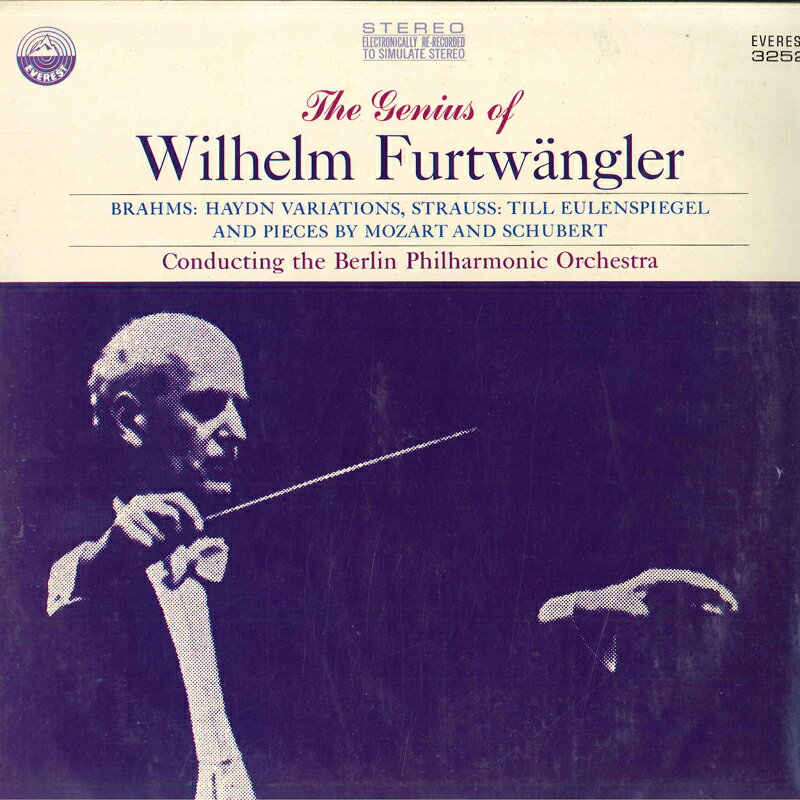 ・アーティスト Wilhelm Furtw?ngler, Berliner Philharmoniker ・タイトル The Genius Of Wilhelm Furtwangler ・レーベル・型番 Everest 3252 ・フォーマ...