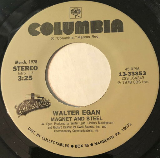 【中古】米7” Walter Egan Magnet And Steel / Only The Lucky 1333353 Columbia, Collectabl /00080 【中古】米7” Walter Egan Magnet And Steel / Only The Lucky 1333353 Columbia, Collectabl /00080