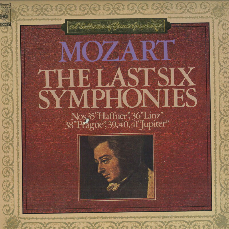 【中古】3LP Wolfgang Amadeus Mozart, Georg Mozart: The Last Six Symphonies SOCZ4446 CBS SONY /00..