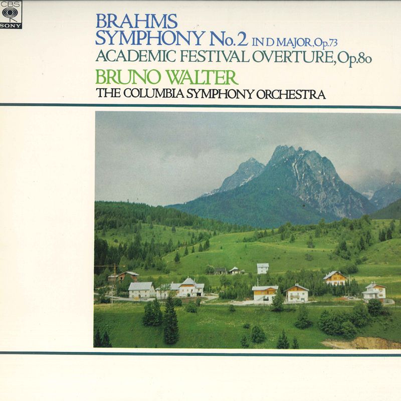 【中古】LP ブルーノ ワルター, コロンビア ブラームス : 交響曲第2番 / 大学祝典序曲 23AC532 CBS SONY /00260